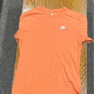 Nike Vibrant Orange Tee with White Logo